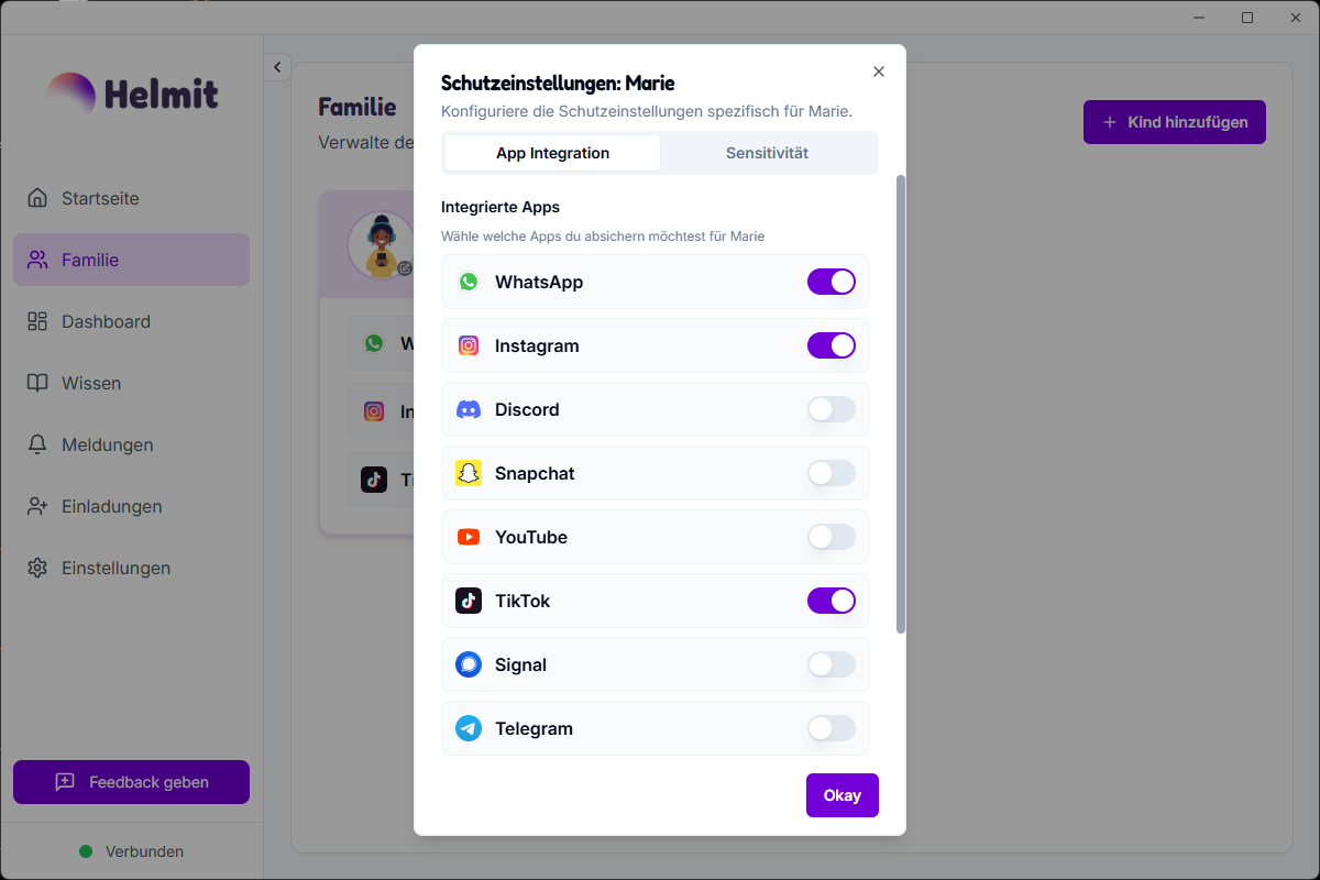 Helmit Schutzabdeckungen mit auswählbaren Apps